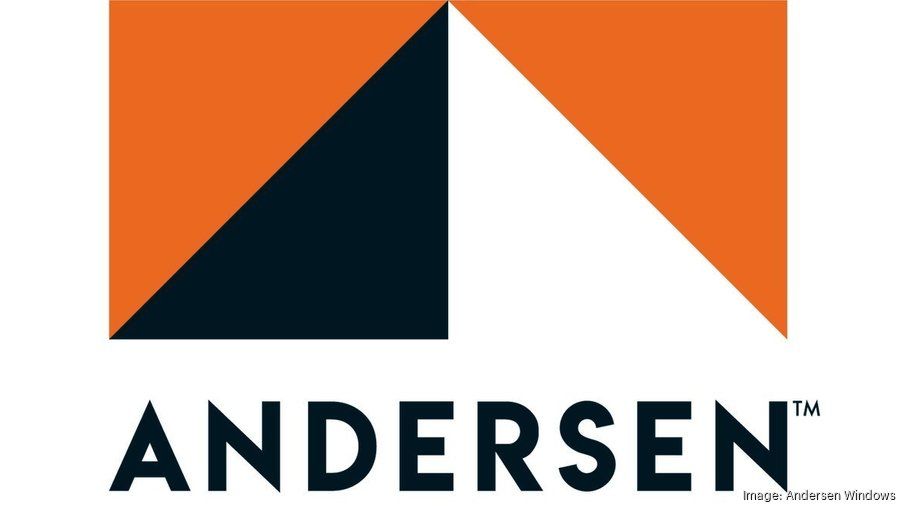 Andersen logo: orange and white triangles form a roof shape over the black text "ANDERSEN".