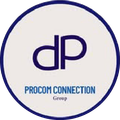 El logotipo de Procom Connection Group es un círculo con la letra dp dentro.