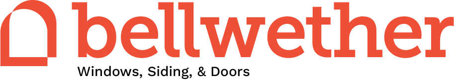 A logo for bellwether windows siding and doors