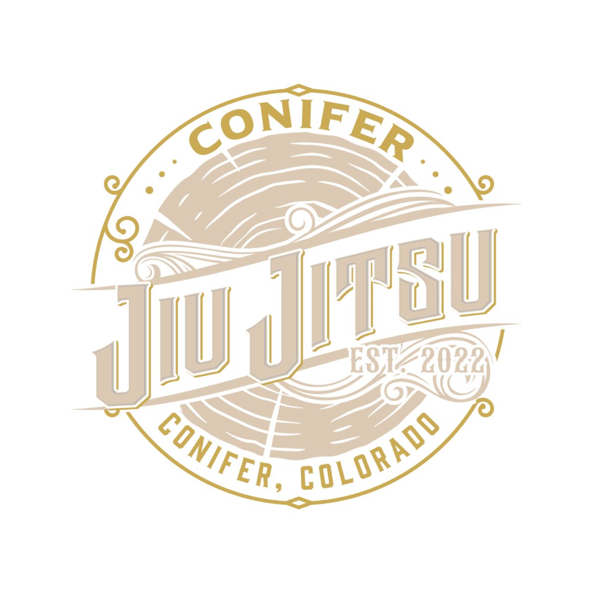A logo for a jiu jitsu school in colorado.