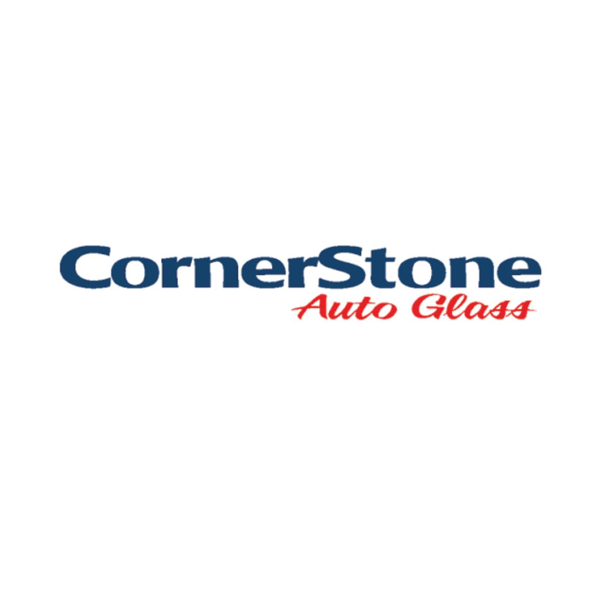 The logo for cornerstone auto glass is on a white background.