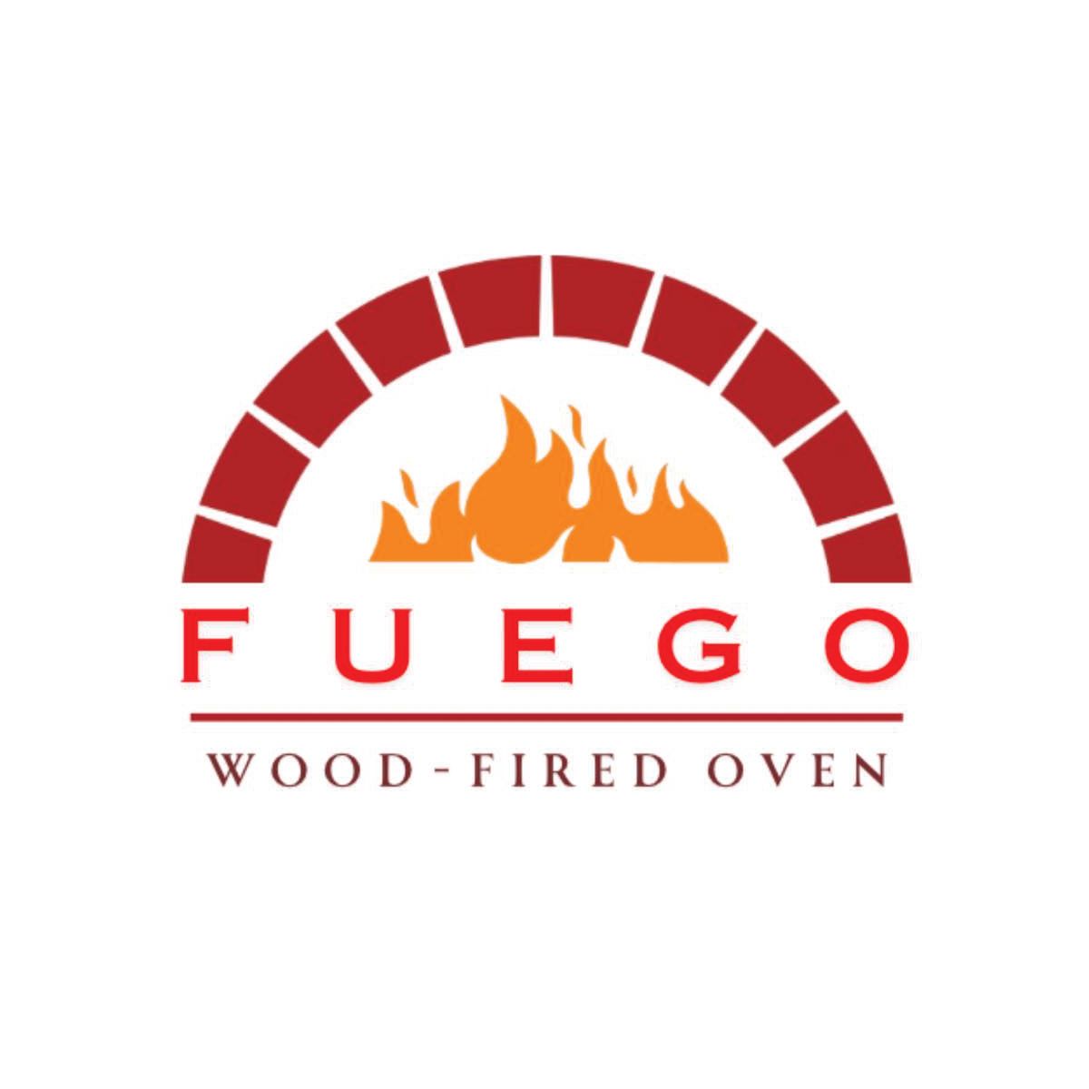A logo for fuego wood fired oven