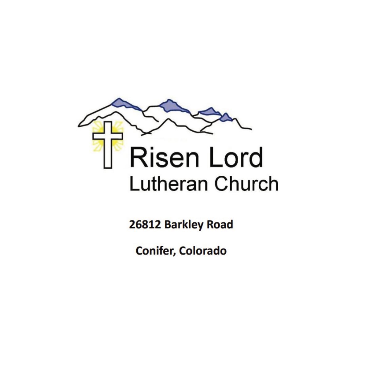 The logo for the risen lord lutheran church in colorado