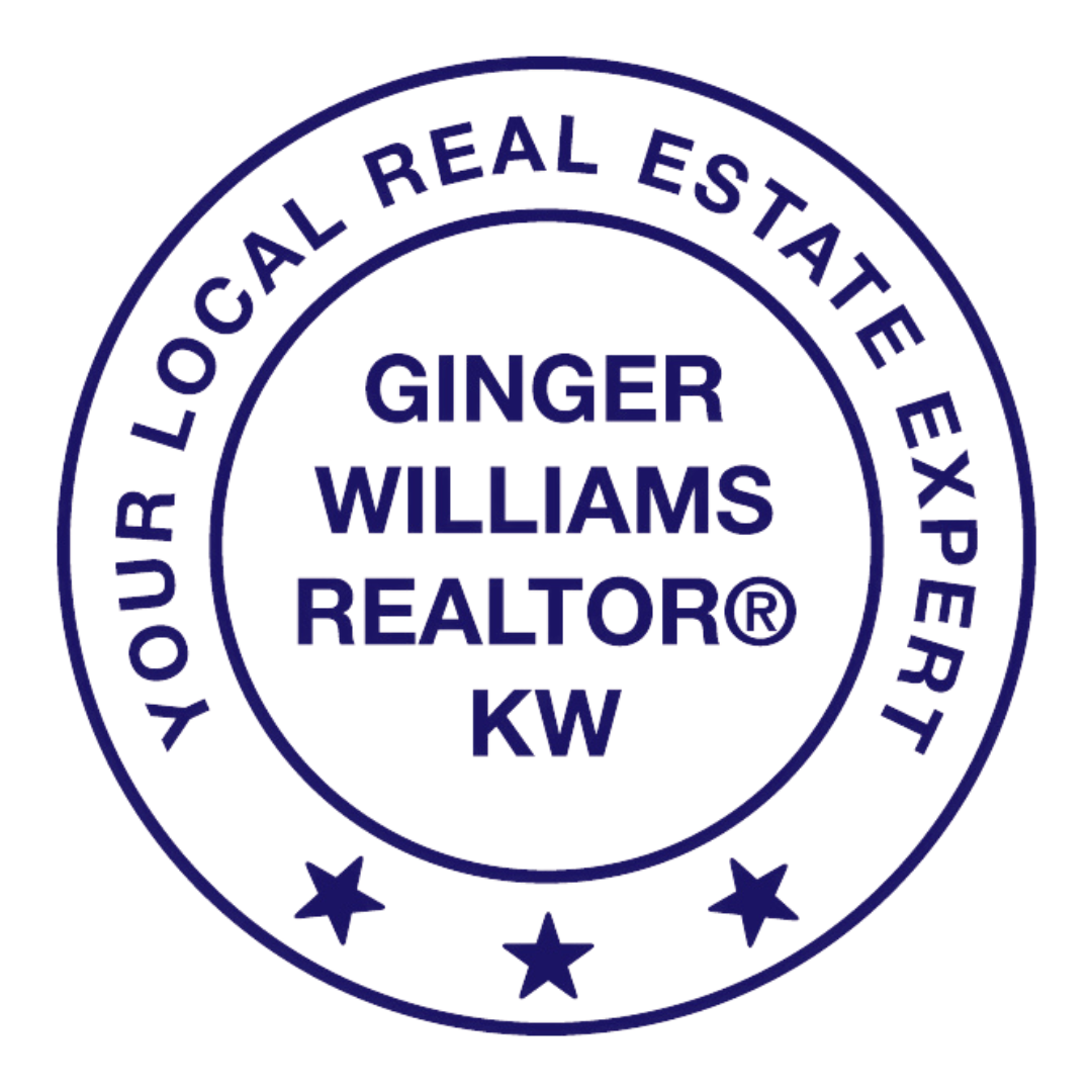 The logo for ginger williams real estate expert kw