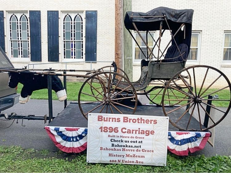 1896 Bruns Brothers Carriage, built in Havre de Grace, MD - in HdG Independence Day Parade - owned by BAHOUKAS ANTIQUE MALL.