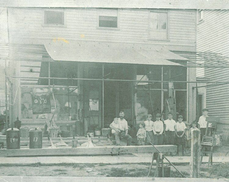 1919 image of Bowden Hardware and Sporting Goods, which later became Pitcock's Hardware Store. Havre de Grace, MD