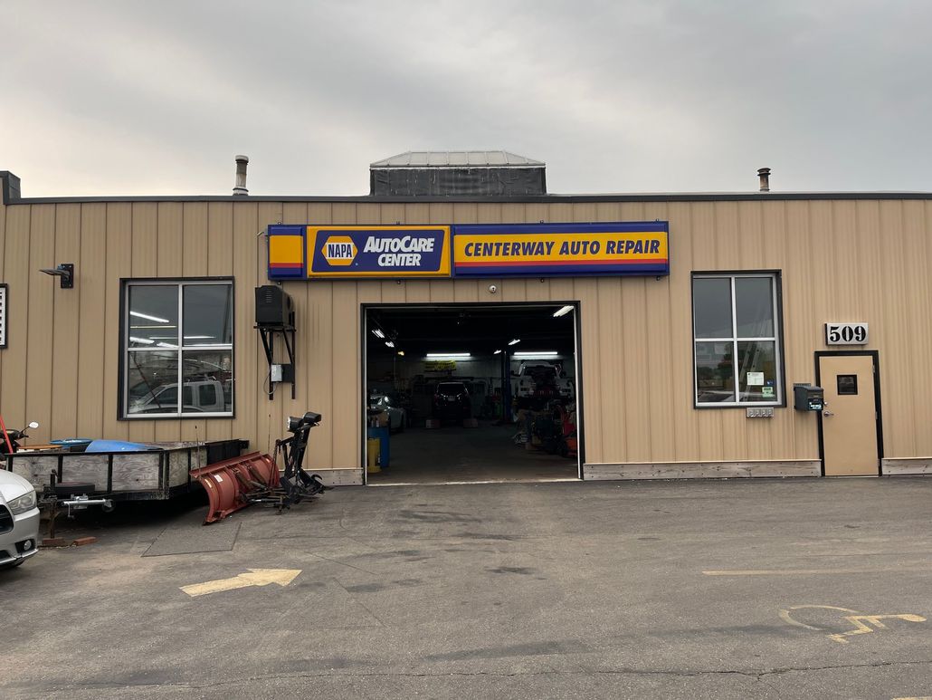 A garage with a sign that says gateway auto repair
