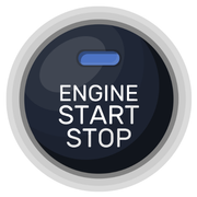 A button that says engine start stop on it
