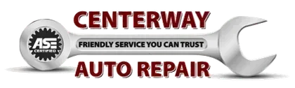 A wrench with the words centerway auto repair on it