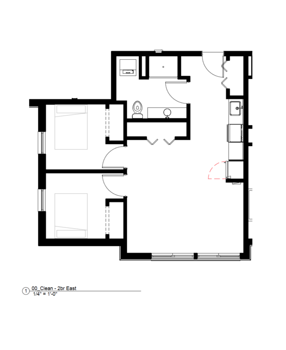 2 bedroom floor plan