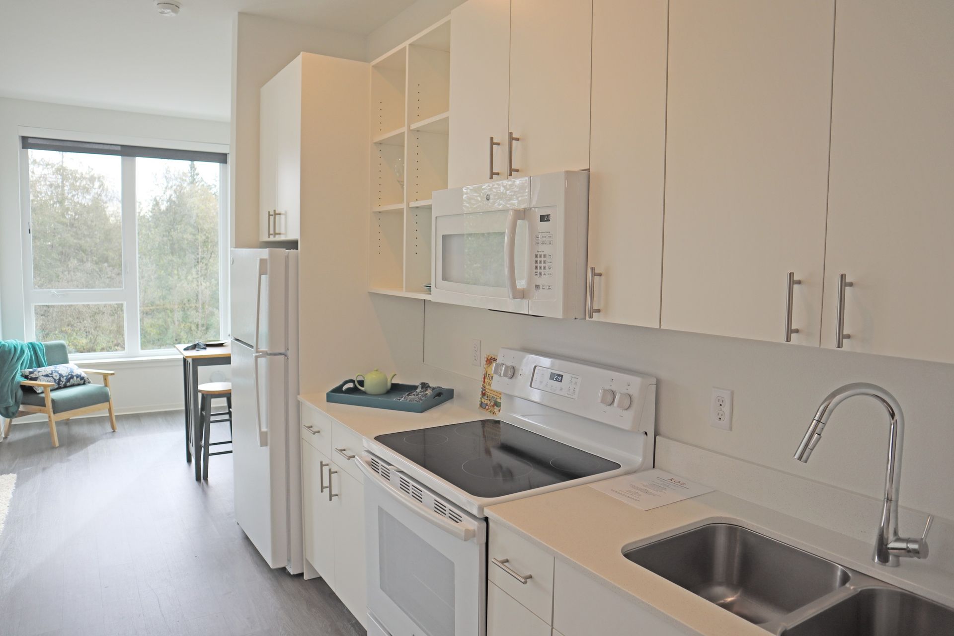 photo showing a kitchen area