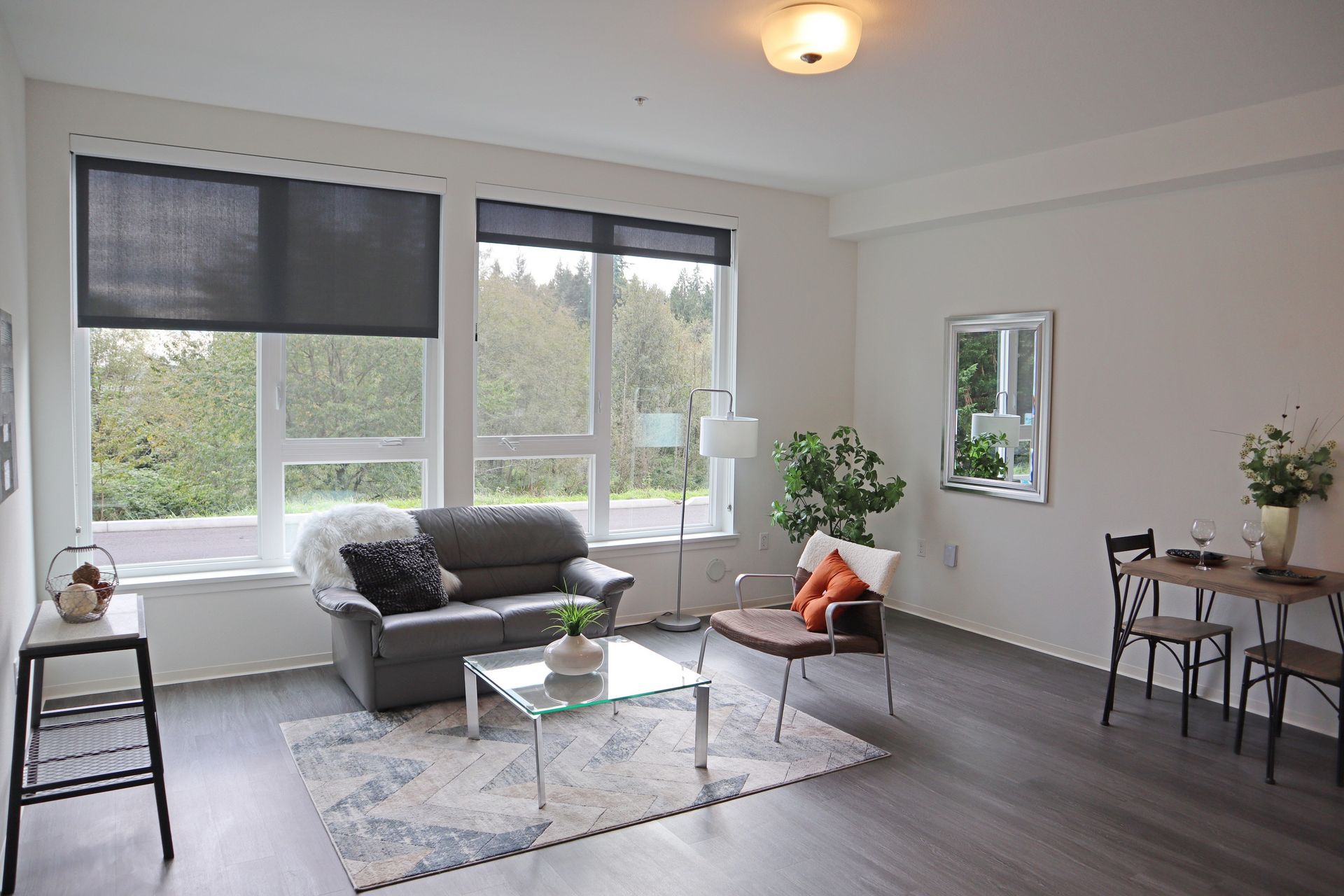 Living room photo showing plenty of open space and natural lighting