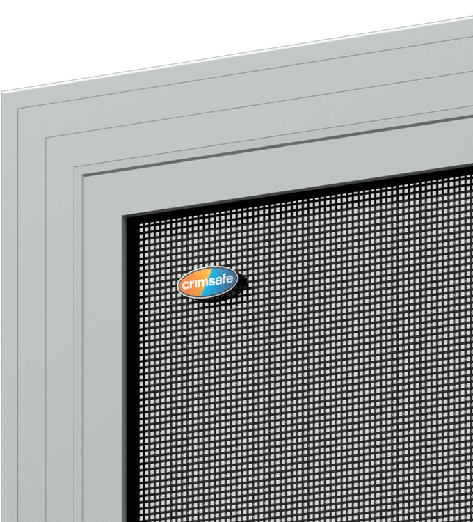 Close-up of a white diamond-patterned grid overlaid on a darker mesh.