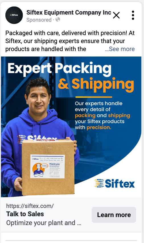 Siftex Equipment Company example 