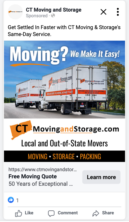 CT Moving and Storage example 