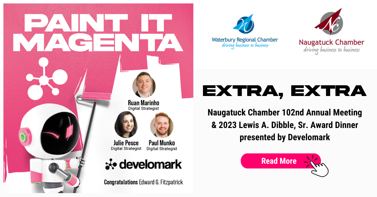 a poster for a meeting called paint it magenta extra extra