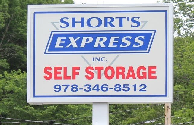 A sign for short 's express self storage 