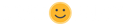 Yellow smiling face icon on a white background