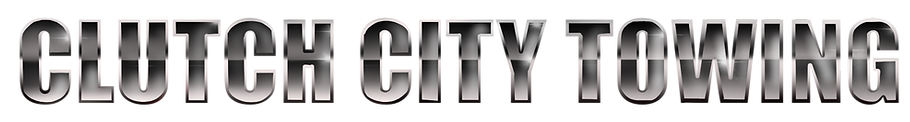 A logo for clutch city towing on a white background