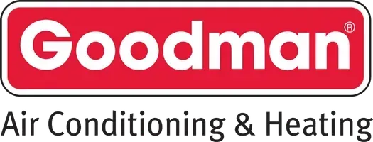 Goodman logo in white text on a red background with