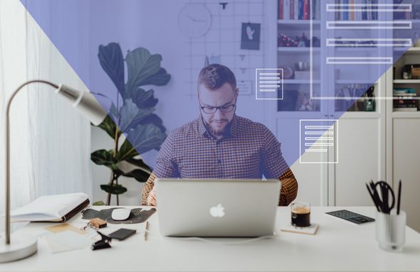 Man using a laptop