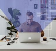 Man using a laptop
