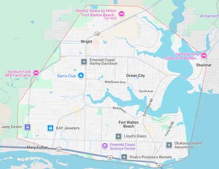 A map of a city with a lake in the middle of it A map of a city with a lake in the middle of it