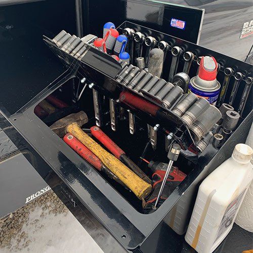 Roadboss Toolbox organizer for flatbed trucks