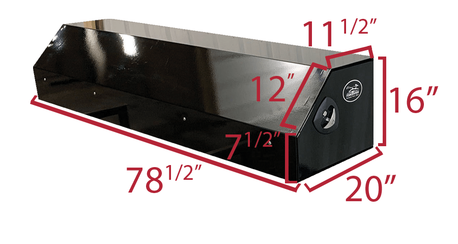 roadboss tapered toolbox for flatbed trucks