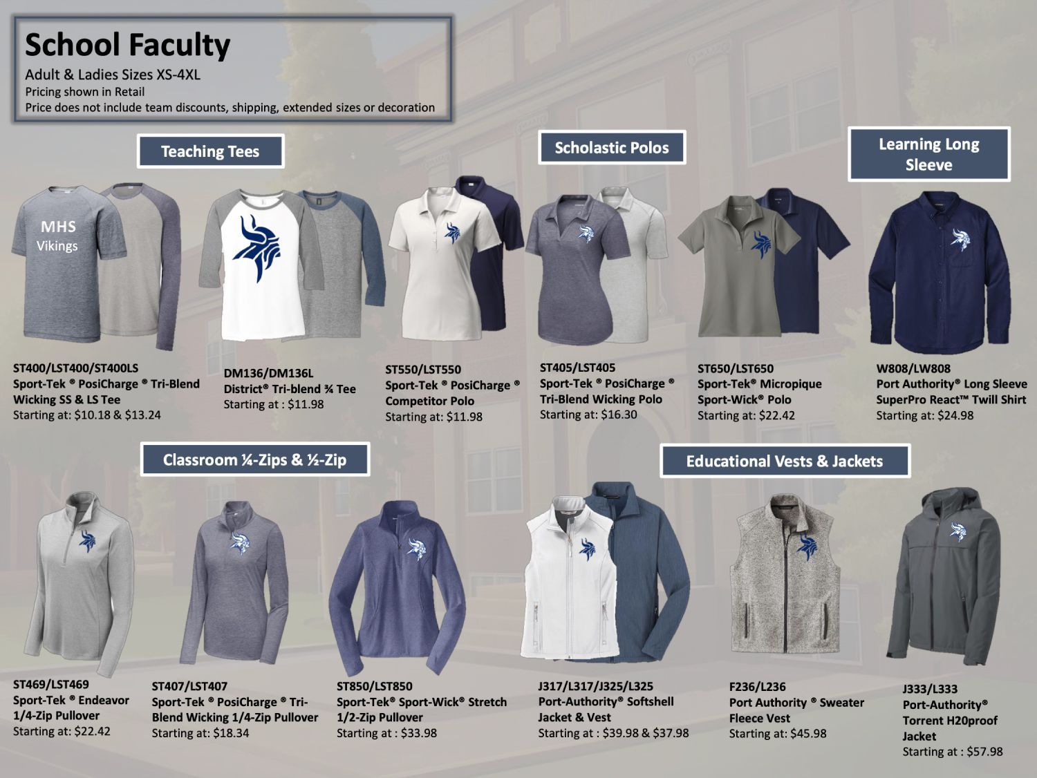 Custom Faculty & Staff  Uniforms
