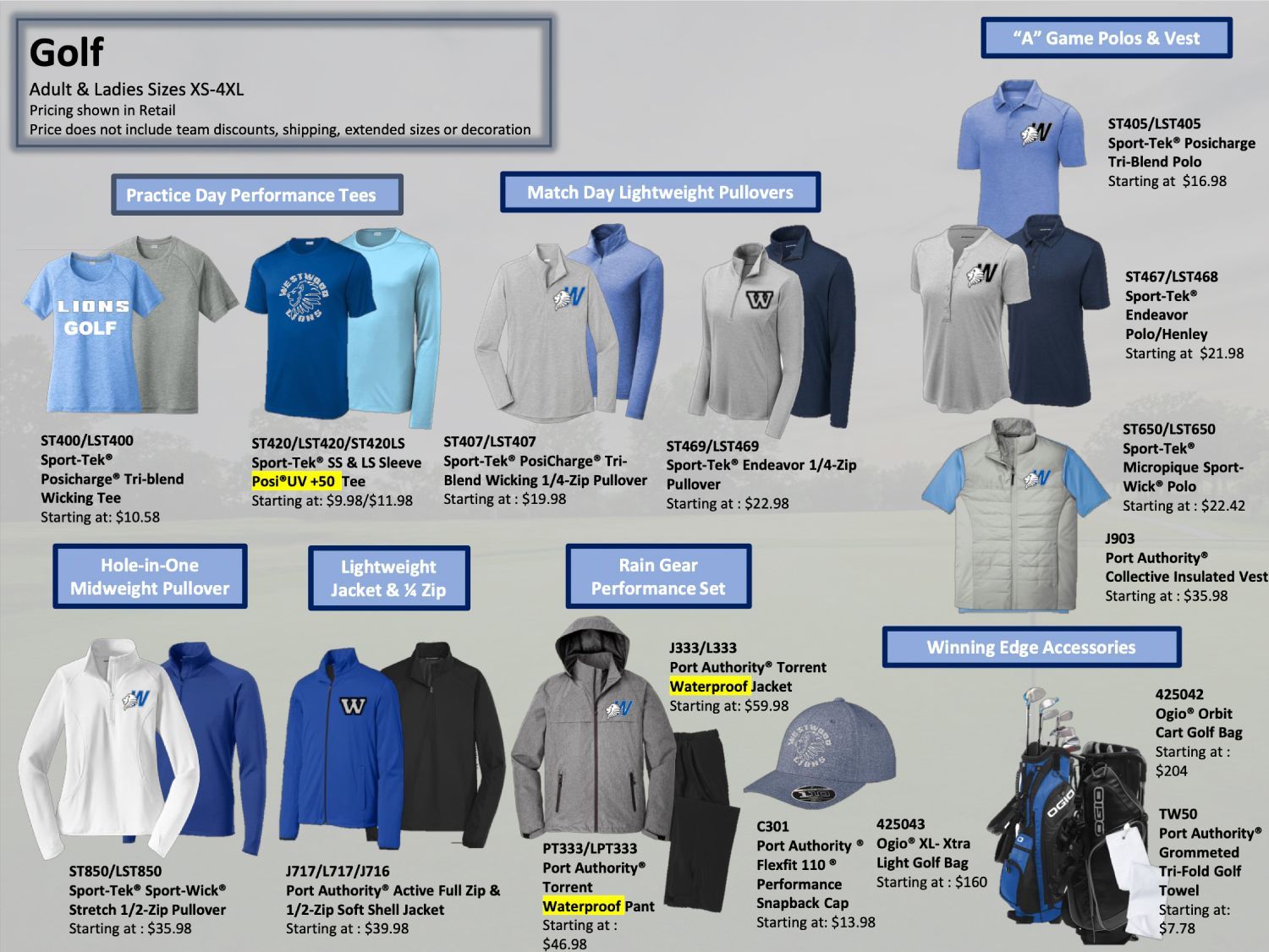 Custom Golf Uniforms & Gear