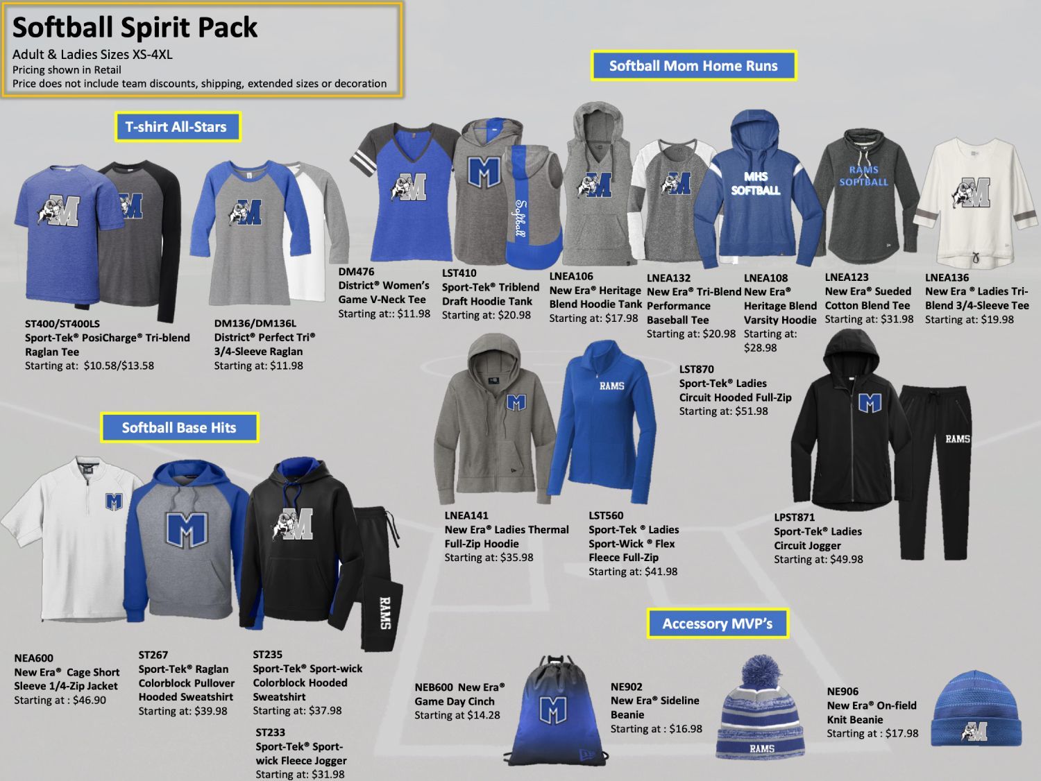 Custom Softball Fan Wear & Gear