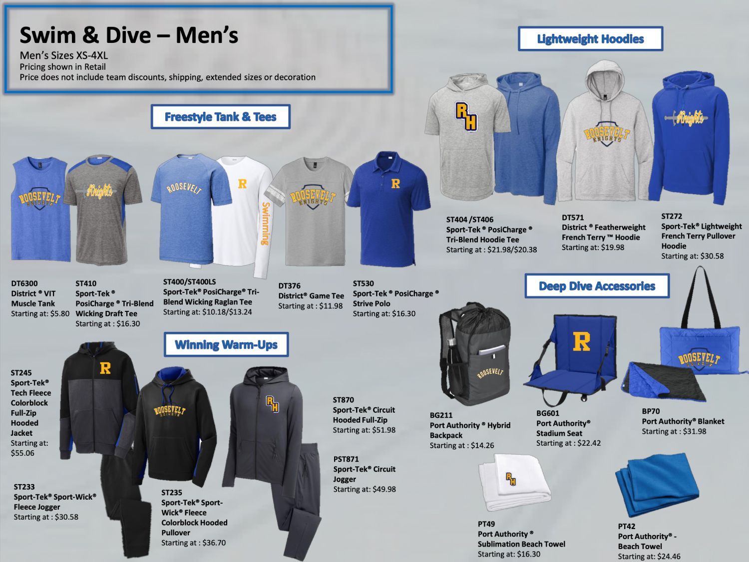 Custom Men's Swim Team Uniforms & Gear