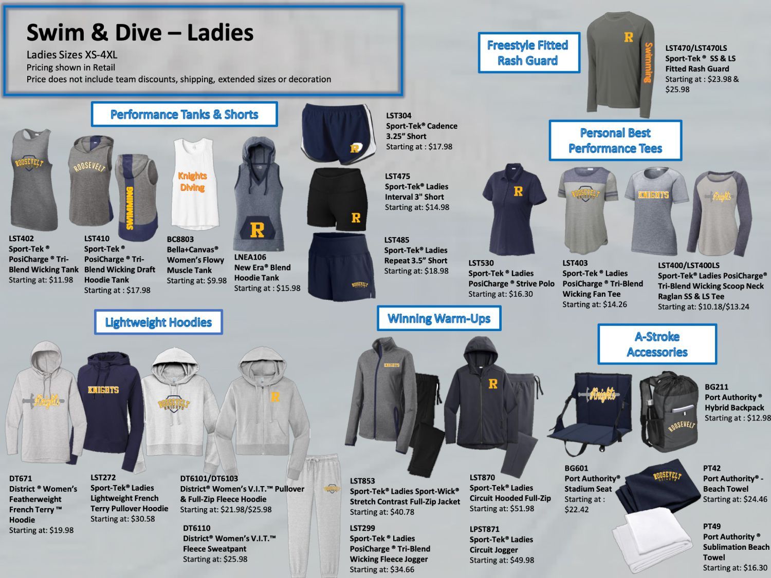 Custom Women's Swim Team Uniforms & Gear