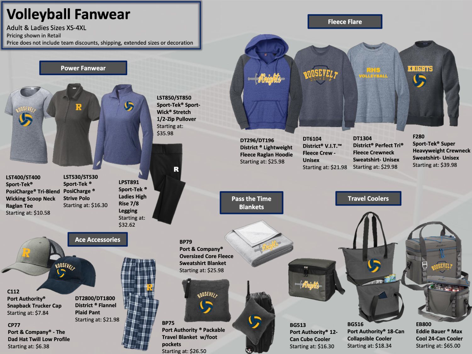 Custom Volleyball Fan Wear & Gear