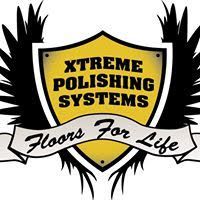 Logo for Xtreme Polishing Systems: yellow and black shield with text, wings, and banner
