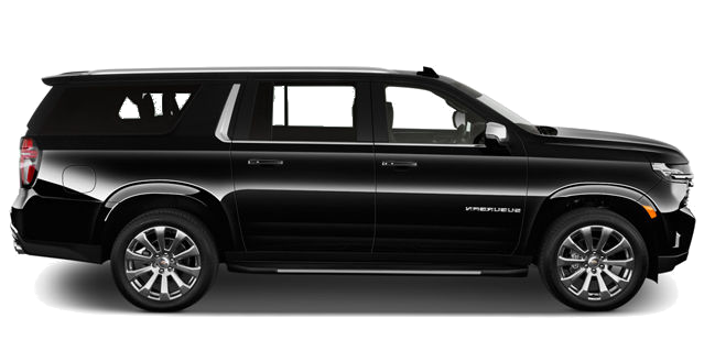 A black suv is shown from the side on a white background.