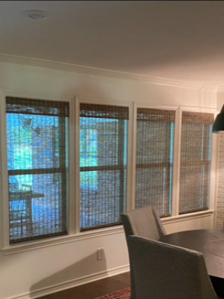 Cordless Graber Woven Wood Shades No Liner