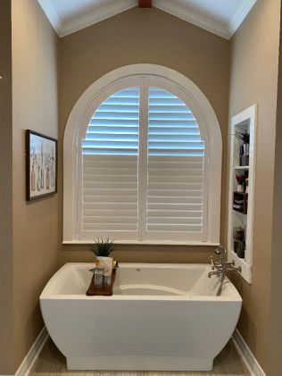 Arch Top Hidden Tilt Plantation Shutter