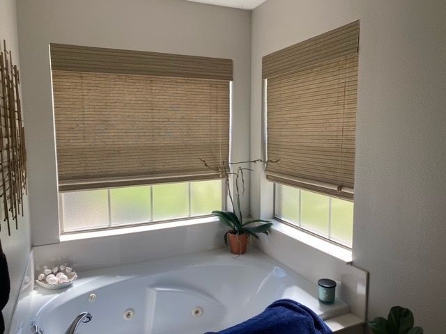 Office Room With White Blinds
