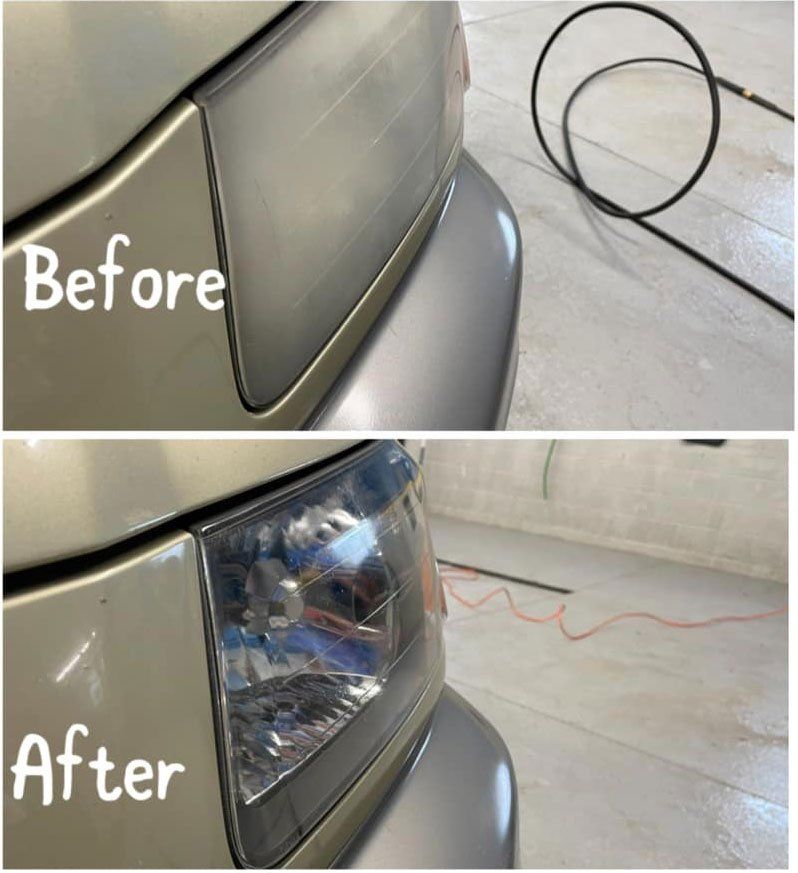 Before and After Headlight Restoration — Erie, PA — Sparkle Clean Car Care