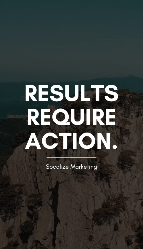 A picture of a mountain with the words `` results require action '' written on it.