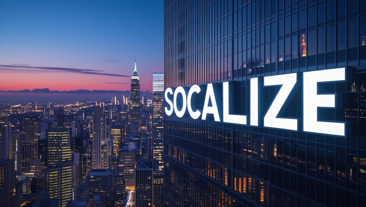 Socalize DIgital Marketing on a building