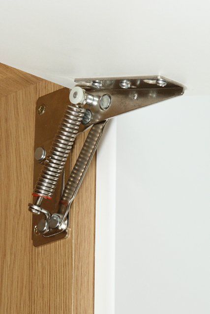 An example kitchen layout, with kitchen cupboards, worktops and appliances