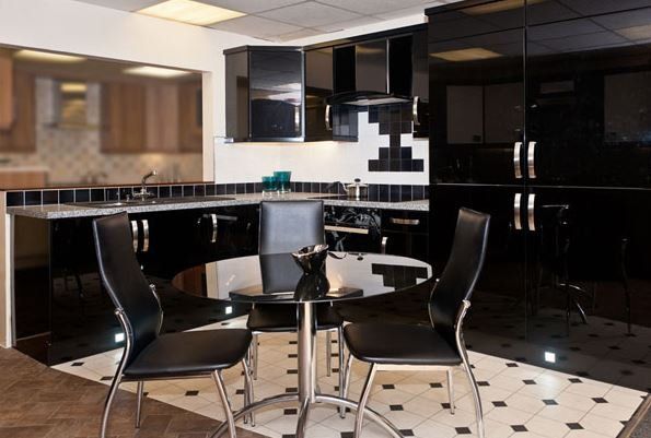 Black High Gloss Slab