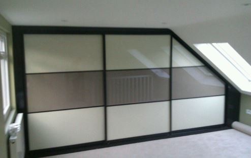 Cappuchino and Ivory Glass in Black Frames