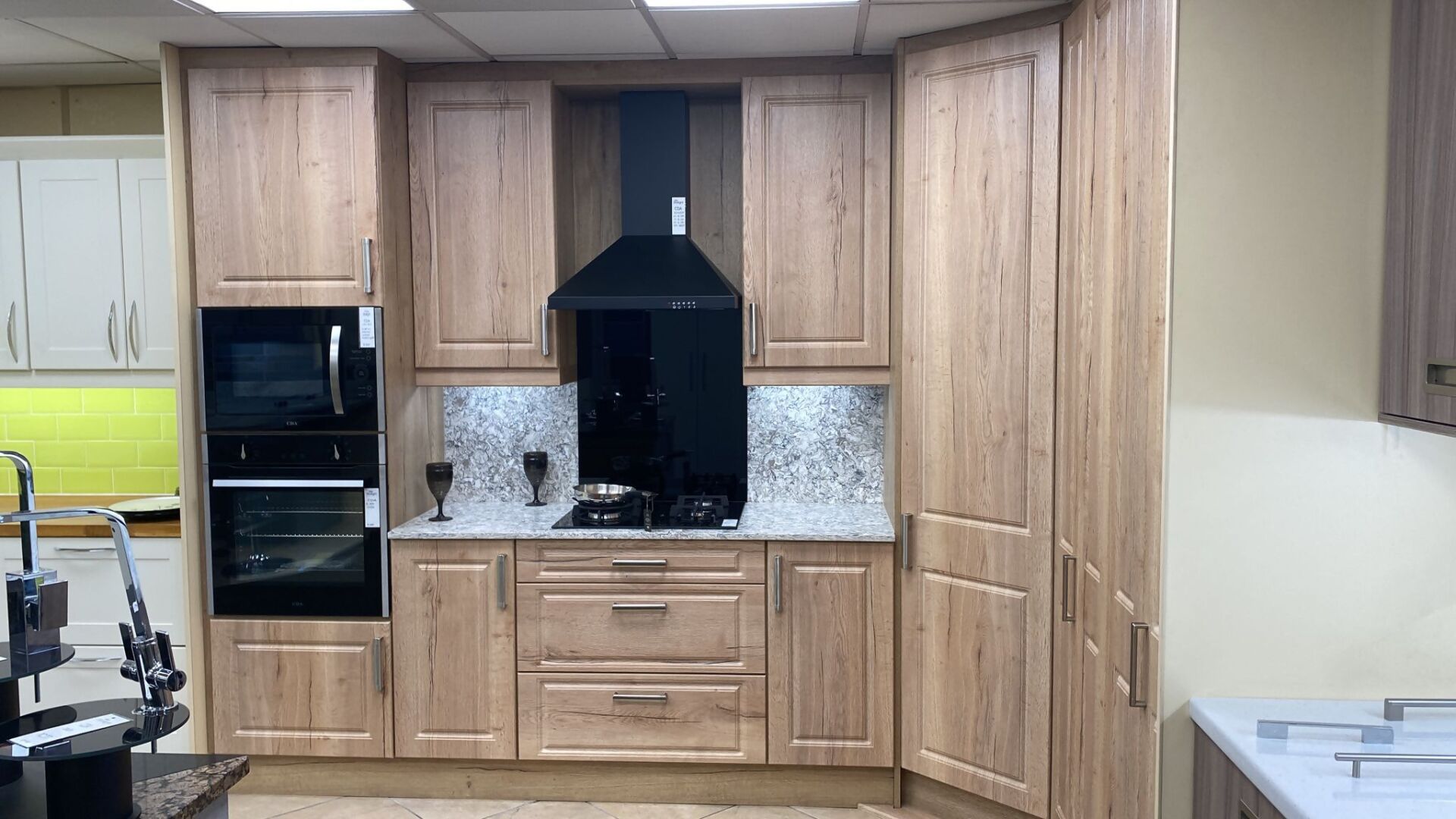 1 Deep routed Halifax oak with quartz worktop