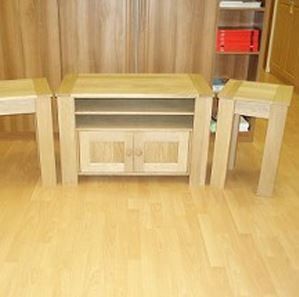 Custom Made Oak Tables and Hi Fi Unit