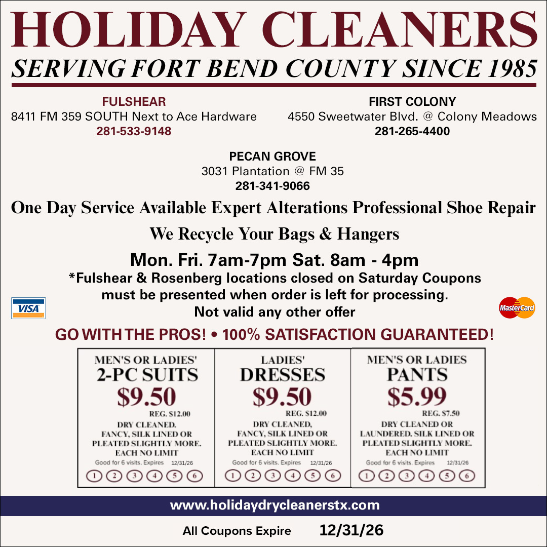Dry cleaning coupons Sugar Land, TX