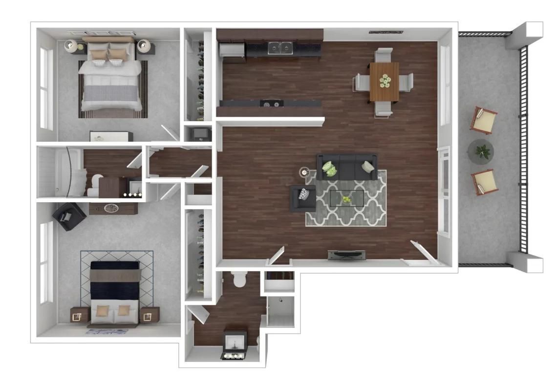 2x2 Floor Plan